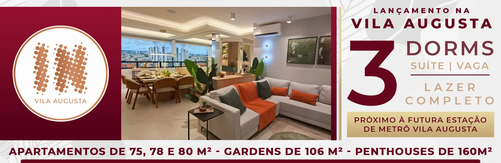 IN Vila Augusta | Condições promocionais para apartamento de 75, 78 e 80m² | Entrega em Dezembro de 2028 | Financiamento Caixa